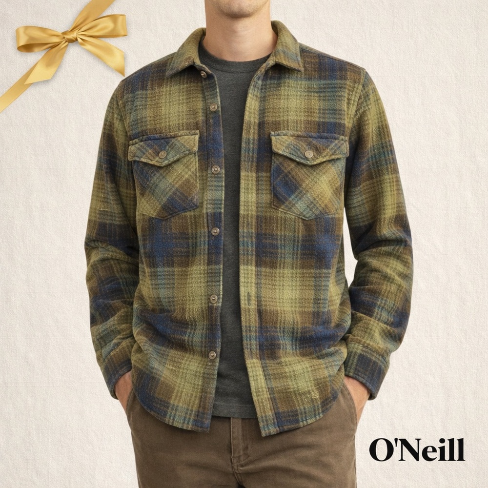 O’Neill Plaid Fleece Button Down Shirt Jacket XS